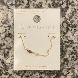 NWT Kendra Scott Gold and Red Stone Necklace